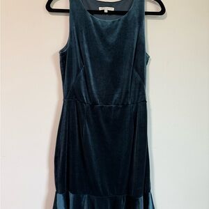 Rebecca Minkoff Teal Velvet Tiffany Dress